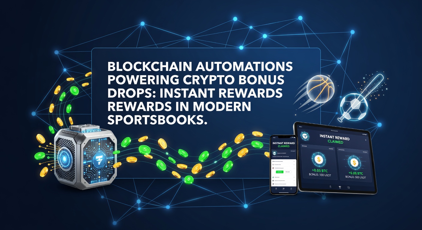 Visualisierung einer Blockchain-Automatisierung, die Crypto-Belohnungen in Echtzeit verteilt