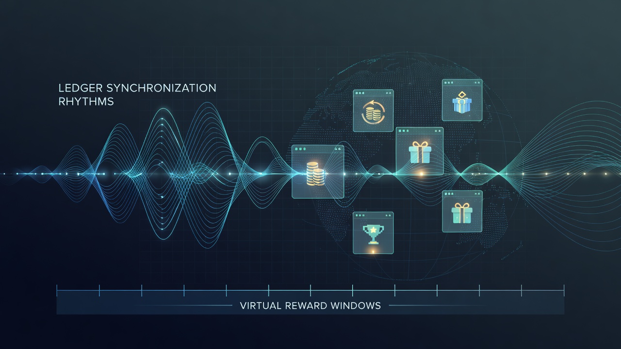 Darstellung globaler digitaler Wettnetzwerke und Belohnungsfenster durch Ledger-Synchronisation