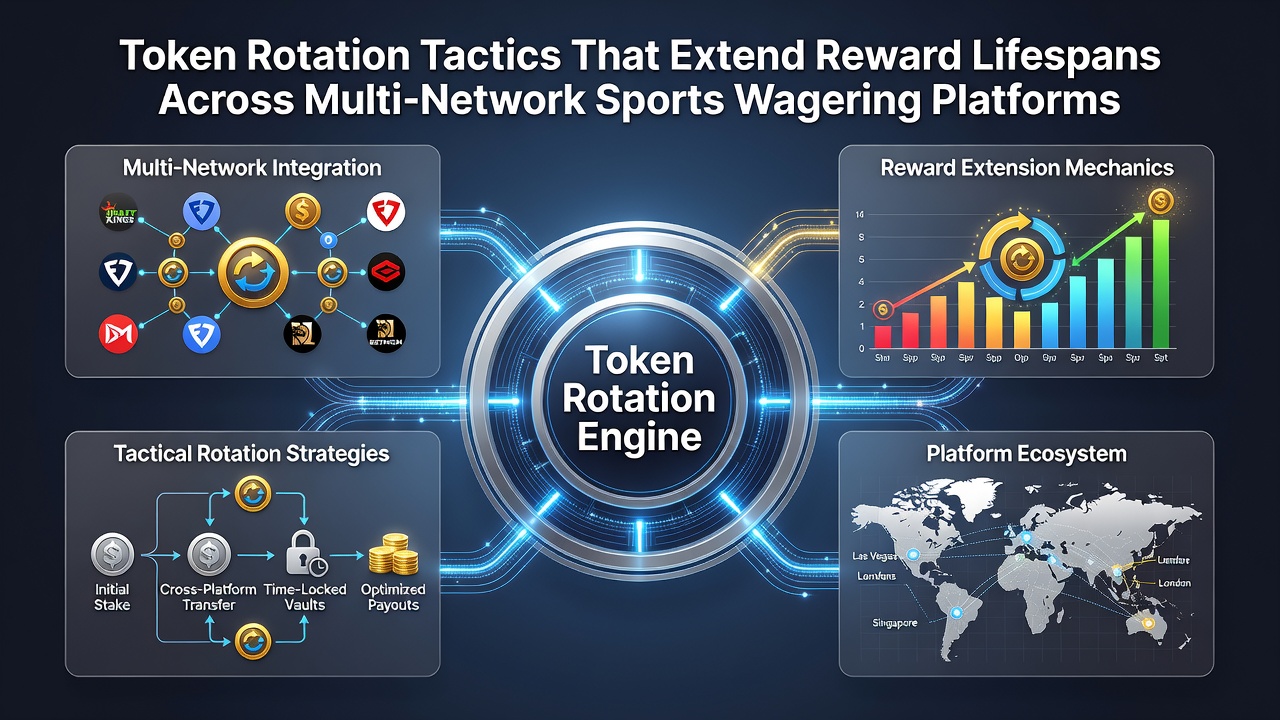 Darstellung von Cross-Chain-Token-Rotation und Belohnungsmanagement in Sportwetten-Ökosystemen