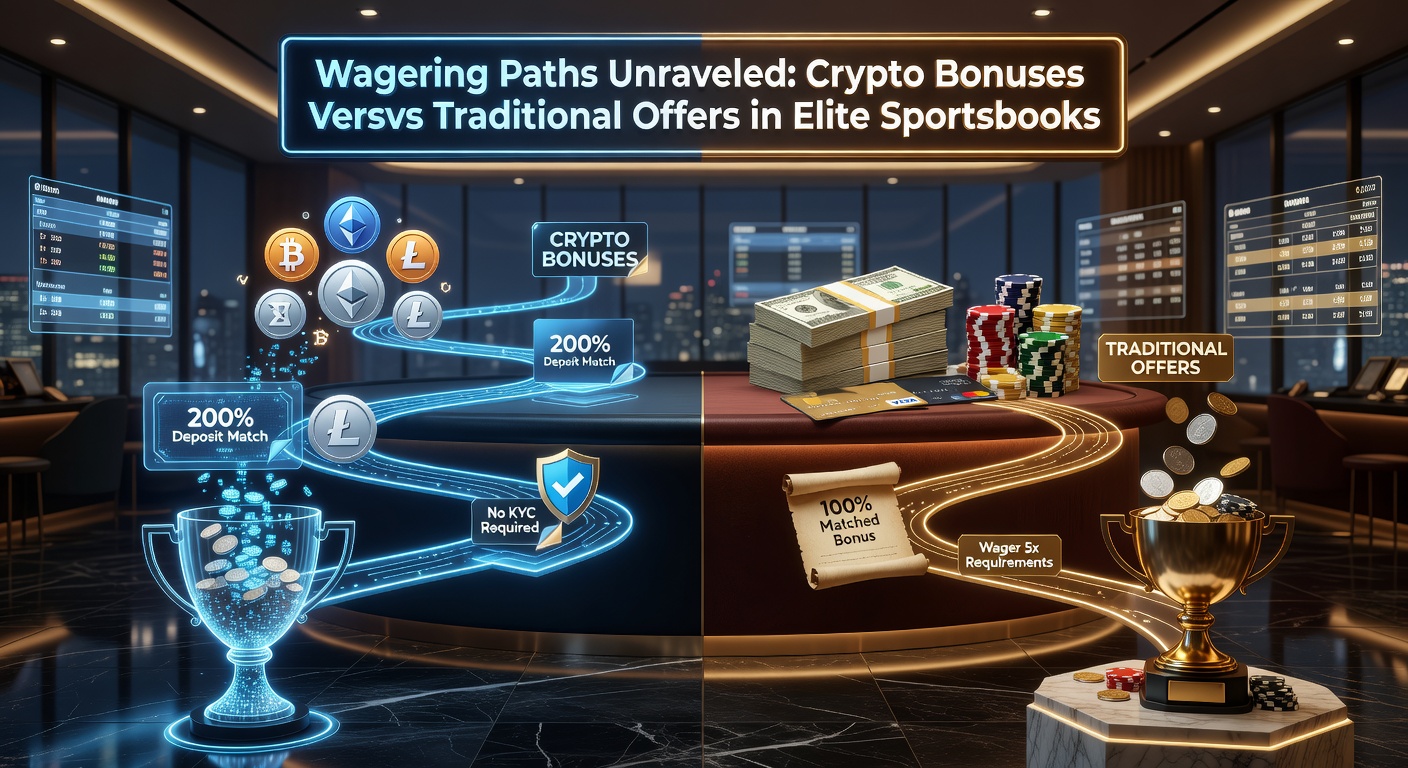 Detaillierte Infografik zu Umsatzpfaden bei Krypto- versus Fiat-Boni in internationalen Sportwetten